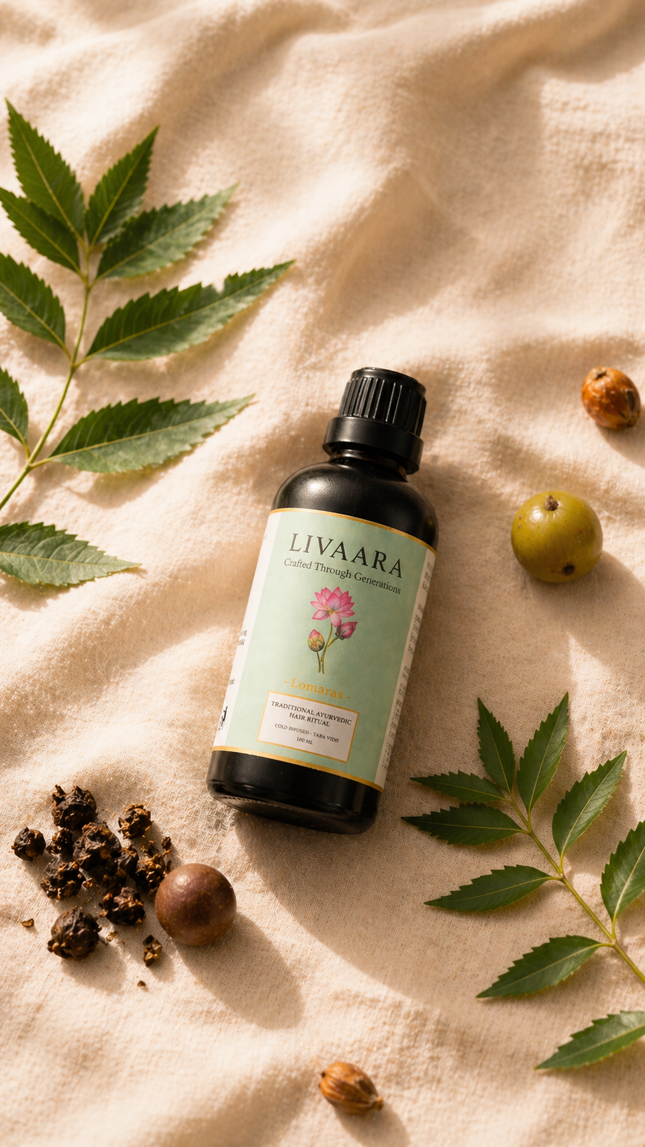 Lomaras Ayurvedic Scalp Oil bottle